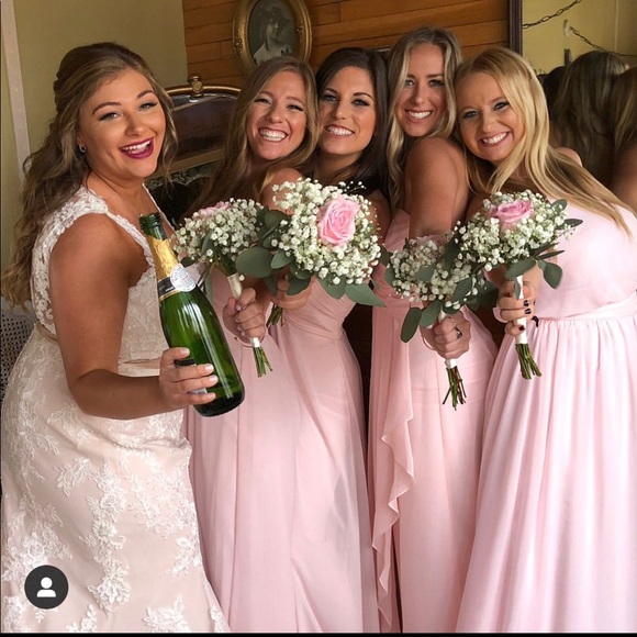 Blush Bridesmaids Dress - Picture 6 of 7